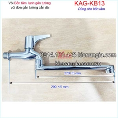 Vòi bồn tắm lạnh gắn tường KAG-KB13