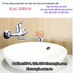 Vòi rửa chén âm tường nóng lạnh,vòi bồn tắm KAG-KBN10