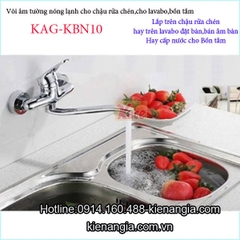 Vòi rửa chén âm tường nóng lạnh,vòi bồn tắm KAG-KBN10