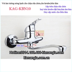 Vòi rửa chén âm tường nóng lạnh,vòi bồn tắm KAG-KBN10