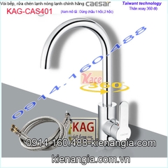 Vòi rửa chén bát nóng lạnh Caesar KAG-CAS401