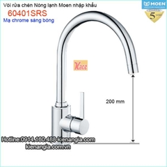 Vòi rửa chén bát nóng lạnh Moen-Mỹ 60401SRS