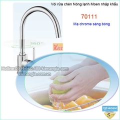 Vòi rửa chén bát nóng lạnh Moen-Mỹ 70111