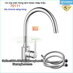 Vòi rửa chén bát nóng lạnh Moen-Mỹ 70111