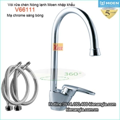 Vòi rửa chén bát nóng lạnh Moen-Mỹ V66111