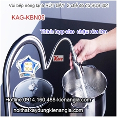 Vòi rửa chén bát nóng lạnh Sus304 KAG-KBN05