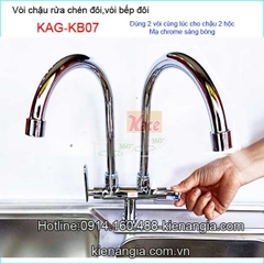 Vòi rửa chén đôi,vòi bếp đôi KAG KB07