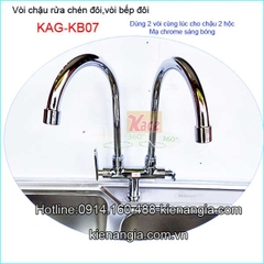 Vòi rửa chén đôi,vòi bếp đôi KAG KB07