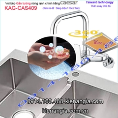 Vòi rửa chén gắn tường Caesar chính hãng KAG-CAS409