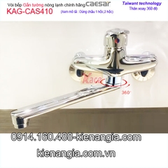 Vòi rửa chén nóng lạnh gắn tườngvòi xả bồn tắm Caesar chính hãng KAG-CAS410