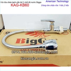 Vòi rửa chén lạnh cao cấp cần bẻ 2 chế độ BiggoKAG-KB60