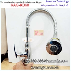Vòi rửa chén lạnh cao cấp cần bẻ 2 chế độ BiggoKAG-KB60