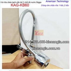 Vòi rửa chén lạnh cao cấp cần bẻ 2 chế độ BiggoKAG-KB60