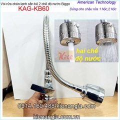 Vòi rửa chén lạnh cao cấp cần bẻ 2 chế độ BiggoKAG-KB60