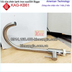 Vòi rửa chén lạnh cao cấp inox sus304 Biggo KAG-KB61