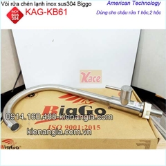 Vòi rửa chén lạnh cao cấp inox sus304 Biggo KAG-KB61