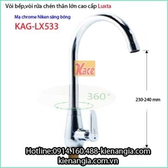 Vòi rửa chén lạnh cao cấp thân lớn Luxta KAG-LX533