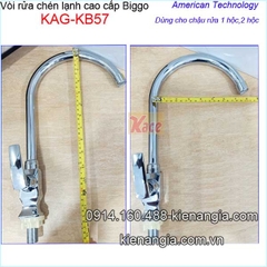 Vòi rửa chén lạnh cao cấp thân vuông Biggo KAG-KB57