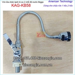Vòi rửa chén lạnh lò xo thân vuông 2 chế độ Biggo KAG-KB58