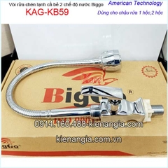 Vòi rửa chén lạnh vuông cần bẻ 2 chế độ Biggo KAG-KB59