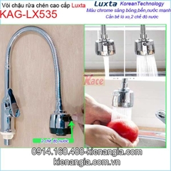 Vòi rửa chén lạnh lò xo cần bẻ Luxta KAG-LX535