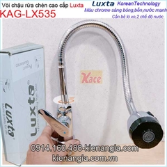 Vòi rửa chén lạnh lò xo cần bẻ Luxta KAG-LX535