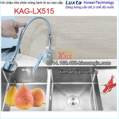 Vòi rửa chén lò xo nóng lạnh Luxta KAG-LX515