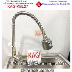 Vòi rửa chén lò xo sus 304 KAG-KBL27