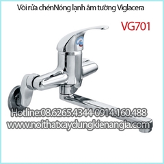 Vòi rửa chén nóng lạnh âm tường,vòi bồn Viglacera VG701