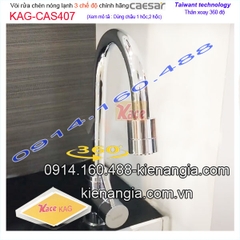 Vòi rửa chén nóng lạnh Caesar chính hãng 3 CHẾ ĐỘKAG-CAS407