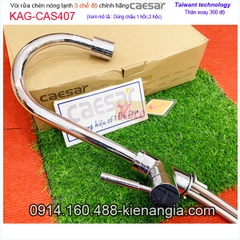 Vòi rửa chén nóng lạnh Caesar chính hãng 3 CHẾ ĐỘKAG-CAS407