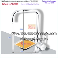 Vòi rửa chén nóng lạnh Caesar chính hãng KAG-CAS404