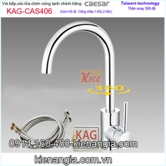 Vòi rửa chén nóng lạnh Caesar chính hãng KAG-CAS406