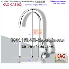 Vòi rửa chén nóng lạnh chính hãng caesar KAG-CAS403