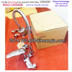 Vòi rửa chén nóng lạnh GẮN TƯỜNG Caesar chính hãng KAG-CAS408