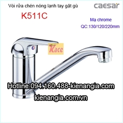 Vòi rửa chén nóng lạnh gật gù CAESAR K511C