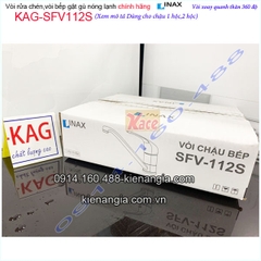 Vòi rửa chén nóng lạnh gật gù chính hãng INAX KAG-SFV112S