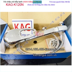 Vòi rửa chén nóng lạnh gật gù MALLOCA KAG-K120N