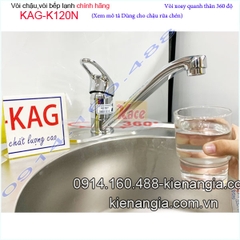 Vòi rửa chén nóng lạnh gật gù MALLOCA KAG-K120N
