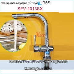 Vòi rửa chén nóng lạnh rút dây Inax SFV-1013SX