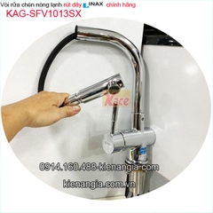 Vòi rửa chén nóng lạnh rút dây Inax SFV-1013SX