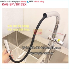 Vòi rửa chén nóng lạnh rút dây Inax SFV-1013SX