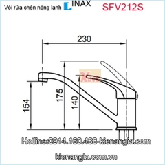 Vòi rửa chén nóng lạnh INAX SFV-212S