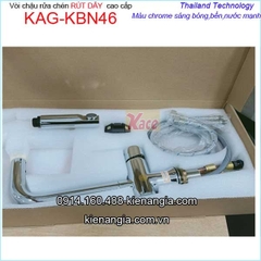 Vòi rửa chén nóng lạnh inox 304 rút dây Proxia KAG-KBN46