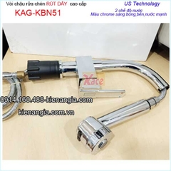 Vòi rửa chén nóng lạnh RÚT DÂY Gorlde KAG-KBN51