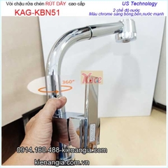 Vòi rửa chén nóng lạnh RÚT DÂY Gorlde KAG-KBN51