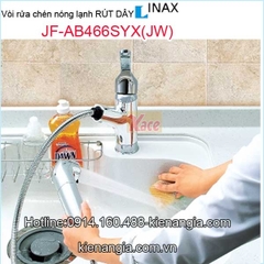 Vòi rửa chén nóng lạnh Rút dây INAX JF-AB466SYX(JW)