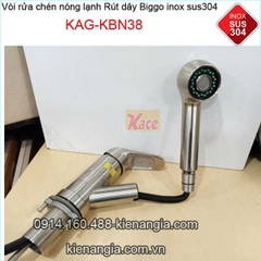 Vòi rửa chén Nóng lạnh RÚT DÂY Inox sus304 KAG-KBN38