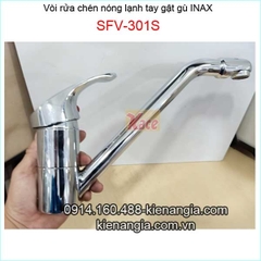 Vòi rửa chén nóng lạnh tay gật gù Inax-SFV-301S BM2023