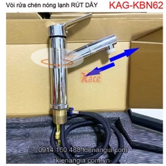 Vòi rửa chén rút dậy nóng lạnh KAG-KBN62